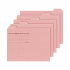 １／５カットフォルダーカラー　Ａ４　桃　５枚