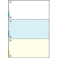 マルチプリンタ帳票　Ａ４　カラー３面６穴　１００枚