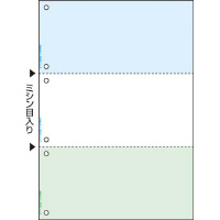 マルチプリンタ帳票　Ａ４　カラー３面６穴　１００枚