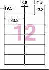 ｎａｎａラベルシンプルパック１２面四辺余白５００枚