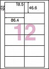 ｎａｎａラベルシンプルパック１２面四辺余白５００枚