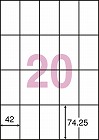 ｎａｎａラベル　シンプルパック　２０面　５００枚
