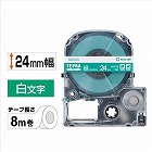 ＰＲＯテープカートリッジ　ビビッド２４ｍｍ緑　白字