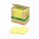 ポストイット　再生紙ノート　７５×５０　黄２０冊
