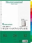 ラミネートタブインデックスＢ５　２６穴１２山１組