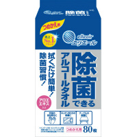 エリエール除菌アルコールタオル詰替用８０枚入×２４