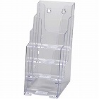 カタログスタンド　Ａ４三つ折り　４段　クリア