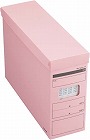 タイムカードボックス　蓋付　ピンク