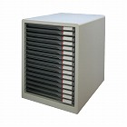 レターケーススリムタイプ１６段　ライトグレー