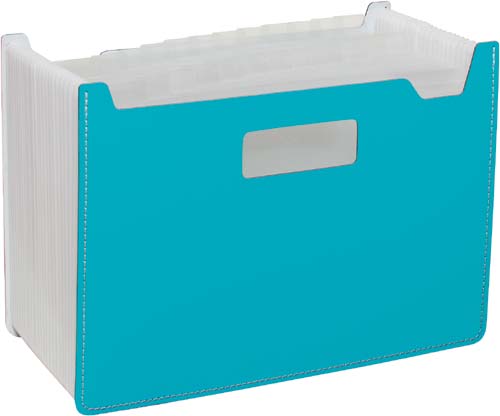 ドキュメントスタンドA4ヨコ 25ポケット ブルー