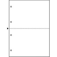 マルチ帳票エコノミー　Ａ４白紙２面４穴　２５００枚