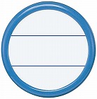 丸型名札　安全ピン・クリップ両用型　青　１０個