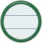 丸型名札　安全ピン・クリップ両用型　緑　１０個