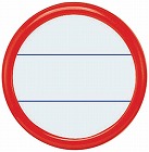 丸型名札　安全ピン・クリップ両用型　赤　１０個