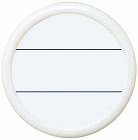 丸型名札　安全ピン・クリップ両用型　白　１０個