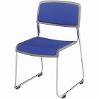 会議用イス　布張り　ブルー　６脚セット
