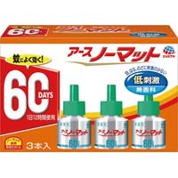 アースノーマット取替　６０日用　無香料　３本×４