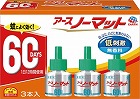 アースノーマット取替　６０日用　無香料　３本×４