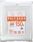 低密度ポリバッグ業務用　１５０Ｌ　透明　１０枚