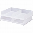 分類整理トレー　乳白　２個入