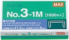 ホッチキス　中型３号１０００本　３箱