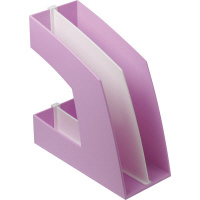 ファイルボックス（仕切板付）Ａ４縦　ピンク