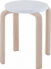 木製ラウンドスツール　ホワイト　４脚セット