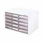 アバンテレターケース　Ａ４ヨコ型　浅型５段　白