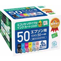 リサイクルＩＣ６ＣＬ５０対応　６色パック