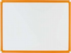 樹脂枠ホワイトボード　オレンジ枠４５０×６００ｍｍ