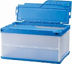 薄型軽量オリコン　４０Ｌ　フタ一体型　半透明１０個