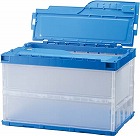 薄型軽量オリコン　５０Ｌ　フタ一体型　半透明１０個