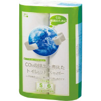 ＣＯ２排出を考えたトイレットペーパー１３０ｍ　６個