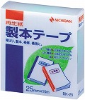 再生紙製本テープ２５ｍｍ×１０ｍパステル緑５巻
