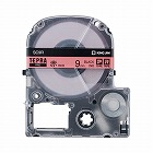 テプラ　ＰＲＯテープ　エコ　赤　９ｍｍ　黒文字×５