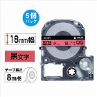 テプラ　ＰＲＯテープ　エコ　赤　１８ｍｍ　黒字×５