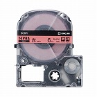 テプラ　ＰＲＯテープ　エコ　赤　６ｍｍ　黒文字×５