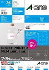 フィルムラベル　耐水ホワイトＩＪＰ　１２面３枚×５
