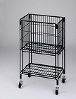 軽量ワイヤーワゴン　幅４５０奥行３００　黒