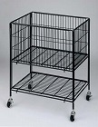 軽量ワイヤーワゴン　幅６００奥行４５０　黒