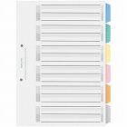 カラー仕切カードＰＰ　Ａ４縦　６山　５組