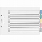 カラー仕切カードＰＰ　Ａ４横　５山　５組