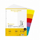 ラミネートタブインデックスＡ４縦３０穴６山１００組