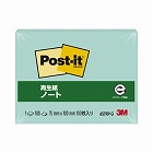 ポストイット　再生紙ノート７５×１００グリーン１冊