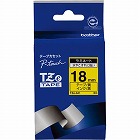 ピータッチ　ラミネート黄色テープ１８ｍｍ　黒文字
