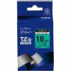 ピータッチ　ラミネート緑色テープ１８ｍｍ　黒文字