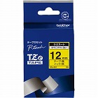 ピータッチ　ラミネート黄色テープ１２ｍｍ　黒文字