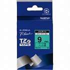 ピータッチ　ラミネート緑色テープ　９ｍｍ　黒文字