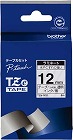 ピータッチＴＺｅテープ透明つや消し黒文字１２ｍｍ幅