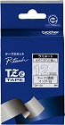 ピータッチＴＺｅテープ　透明　白文字　１２ｍｍ幅
